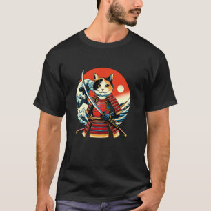 Camiseta Samurai Gato Calico Otaku