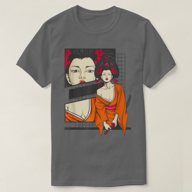 Camiseta Samurai Geisha (2) (Frente do Design)