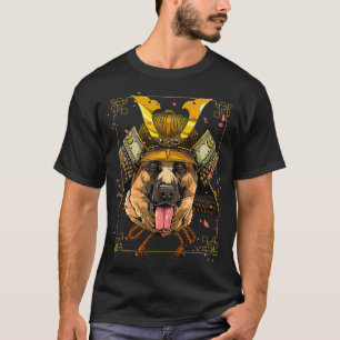 Camiseta Samurai German shepherd Warrior de Cachorros Samur