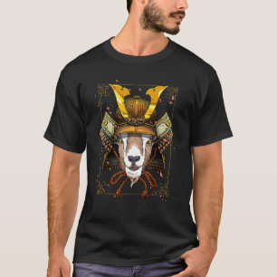 Camiseta Samurai Goat Farmer Japonês Guerreiro Bushido Japã