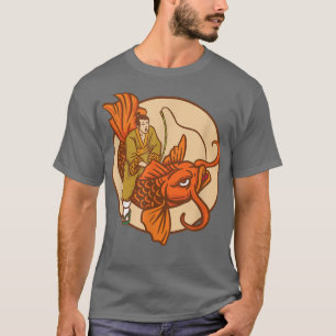 Camiseta Samurai Goldfish Orange Carp Fish Koi