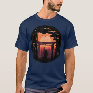 Camiseta Samurai guerreiro Bushido codifica espada japonesa