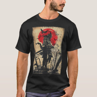 Camiseta Samurai guerreiro Bushido código de espada japonês