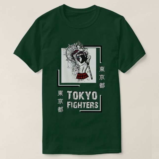 Camiseta Samurai Guerreiro do Japão Roupa estilo Tóquio (Frente do Design)