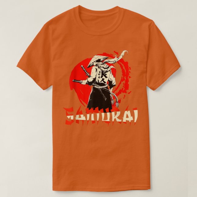 Camiseta Samurai guerreiro japonês bushido espadachim (Frente do Design)