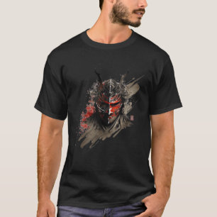 Camiseta Samurai Helmet Warrior Bushido Oni Mask Japonês C