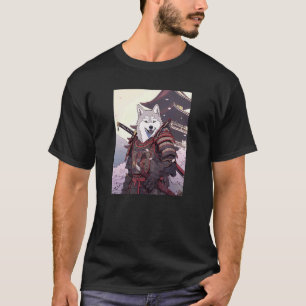 Camiseta Samurai Husky Engraçado Cachorro Engraçado Japão