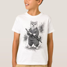 【Samurai Husky Ink Art T-Shirt】