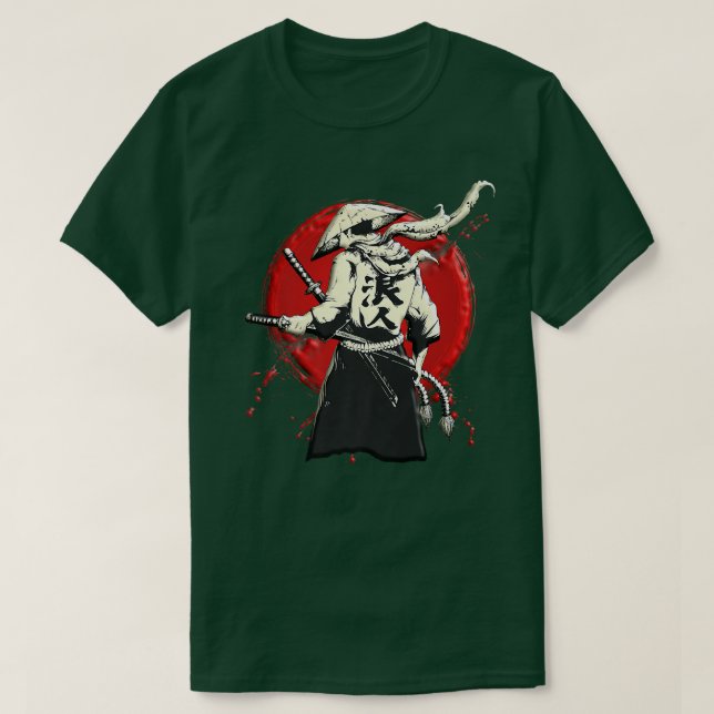 Camiseta Samurai Japanese warrior bushido swordsman  (2) (Frente do Design)