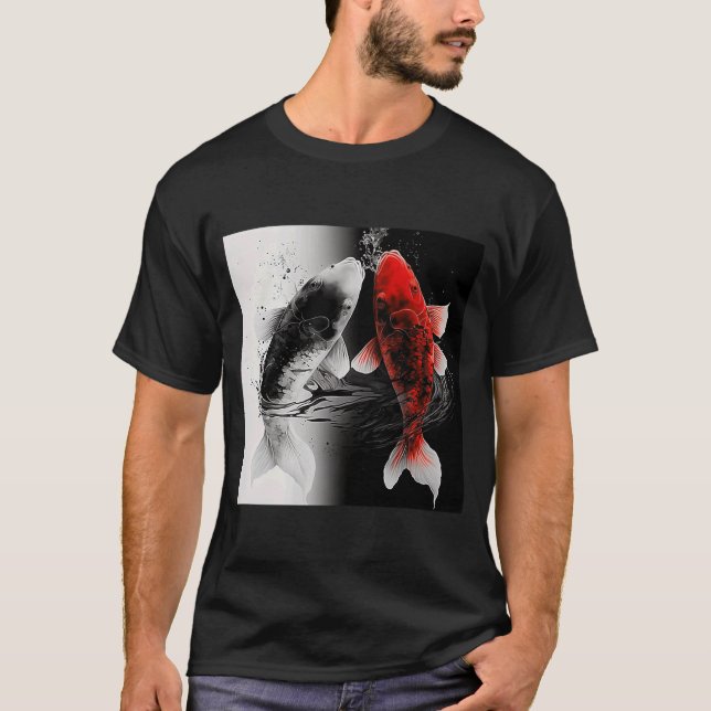 Camiseta Samurai Japonês Aestético Koi Fish (Frente)