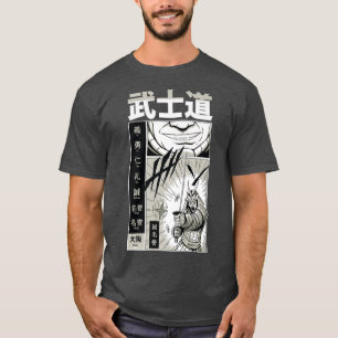 Camiseta Samurai japonês com Kanji - Com mangá no Japão Leg