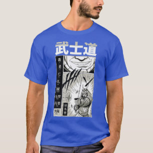 Camiseta Samurai japonês com Kanji Legal Japão Manga Comi