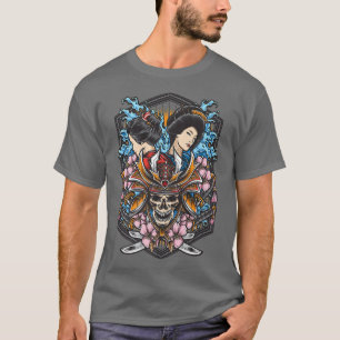 Camiseta Samurai - Japonês Cultura Geisha