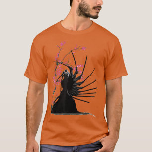 Camiseta Samurai japonês e Vintage Sakura Cherry Blossom
