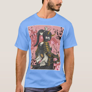 Camiseta Samurai Japonês Guerreiros com Flor Sakura
