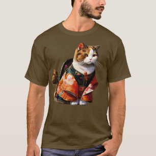 Camiseta Samurai japonês Sphynx Cat Cherry floresce Kit