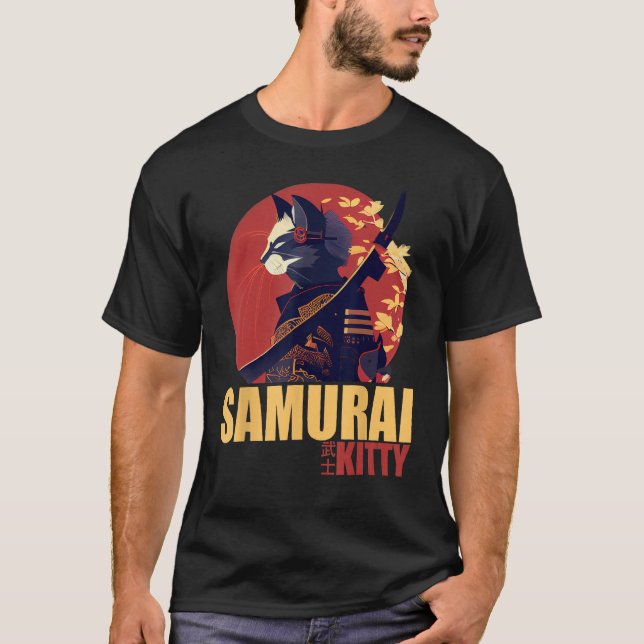 Camiseta Samurai Kitty Rise of the Feline Empire (Frente)