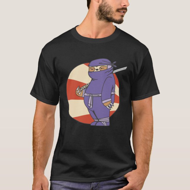 Camiseta Samurai Lazy Sloth (Frente)