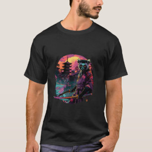 Camiseta Samurai Lemur Pagoda Temple Guerreiro Japonês Japã