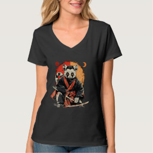 Camiseta Samurai Lemur Trabalho de arte Japonês Lemur Lover