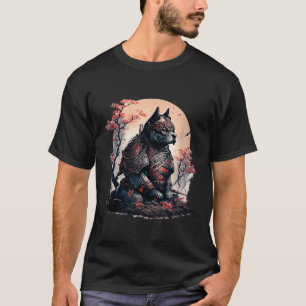 Camiseta Samurai Ninja Cachorro Japonês Tatuagem Gráfica Pa