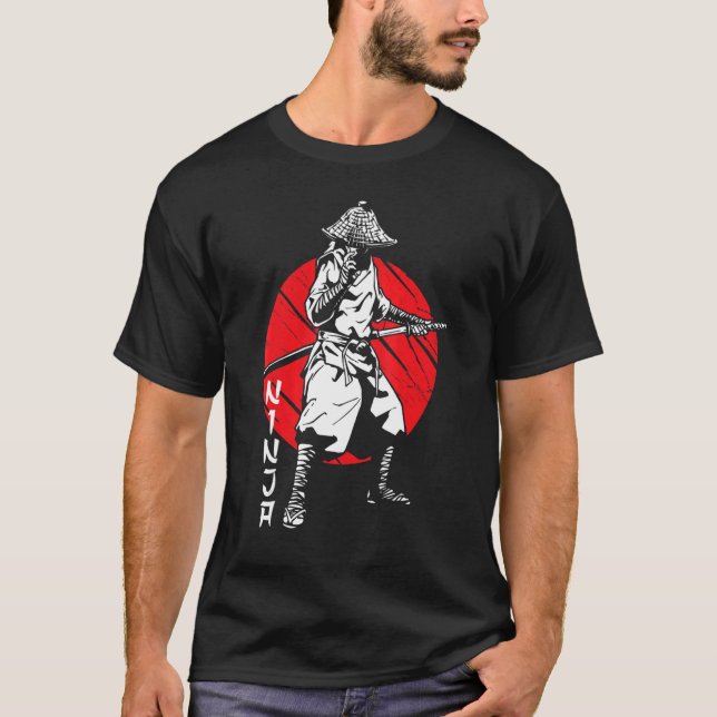 Camiseta Samurai Ninja Warrior Japonês Katana S (Frente)