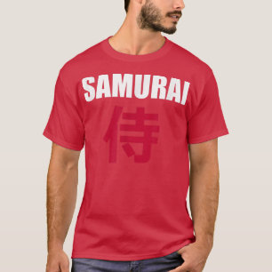 Camiseta SAMURAI no Japonês Kanji Escrevendo Cópia T-Shirt 