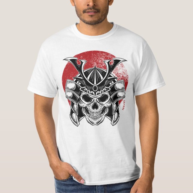 Camiseta Samurai Oni Mask/ Masculina Máscara Samurai Oni (Frente)