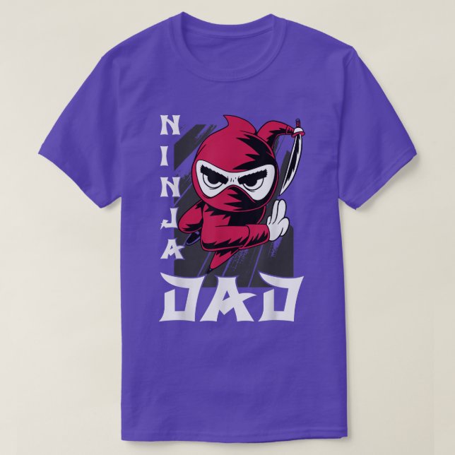 Camiseta Samurai - Padre Ninja - Cópia de Cópia do Pai T-Sh (Frente do Design)