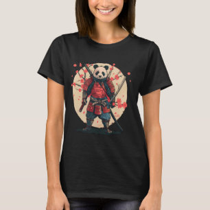 Camiseta Samurai Panda Sakura Árvore do Guerreiro Japonês D