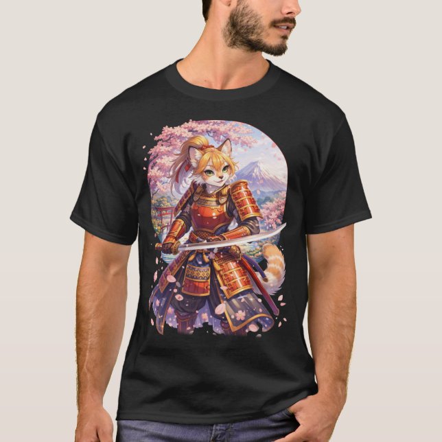 Camiseta Samurai Panda Vermelho (Frente)