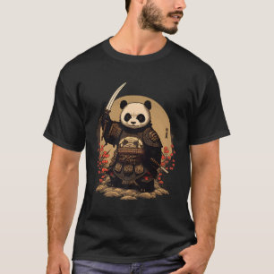 Camiseta Samurai Panda Warrior Japonês Ninja Panda Kawaii