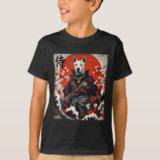 Camiseta Samurai Pitbull japonês Tattoo Kawaii Ukiyo-e Nin