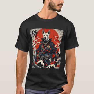 Camiseta Samurai Pitbull japonês Tattoo Kawaii Ukiyo-e Nin