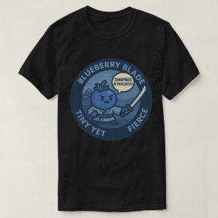 Camiseta Samurai Poderoso Mirtilo Divertido 