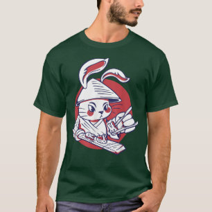 Camiseta Samurai Rabbit Fazer Sushi