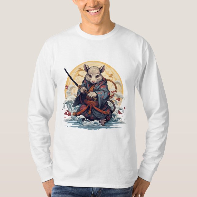 Camiseta Samurai Rat Men's T-Shirts (Frente)