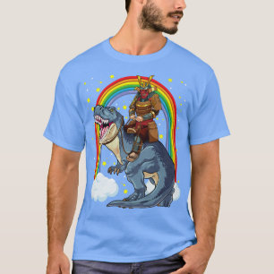 Camiseta Samurai Riding TRe Dinossaur Japonês Medieval Roni