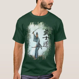 Camiseta Samurai Ronin Bushido Watercolor (2)