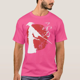 Camiseta Samurai Ronin com símbolo japonês de coragem 