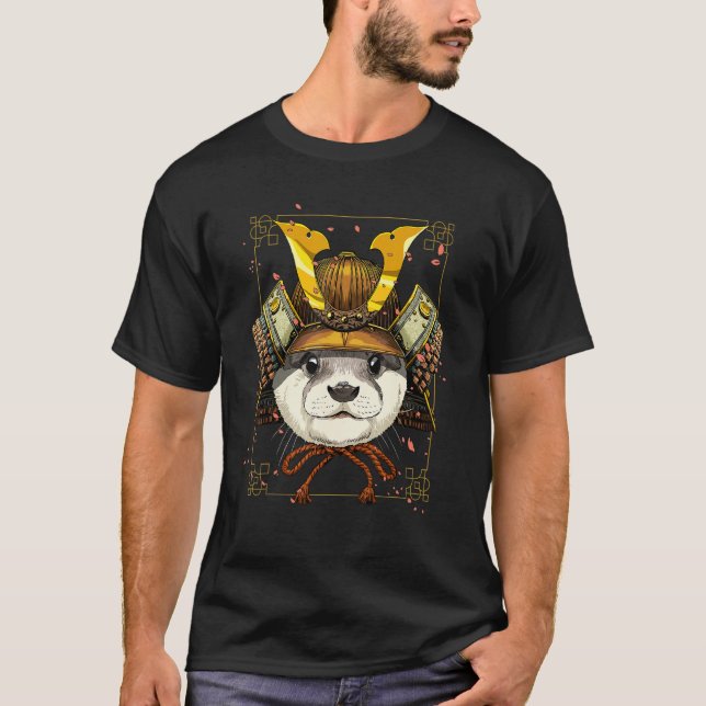Camiseta Samurai Sea Otter Japanese Warrior Bushido Japanes (Frente)