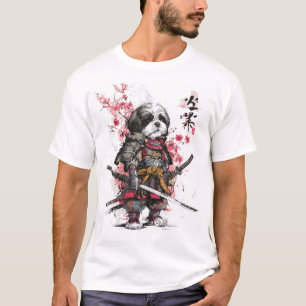 Camiseta Samurai Shih Tzu � Cão Guerreiro Épico