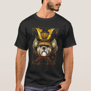 Camiseta Samurai Shih Tzu Dog Puppy Guerreiro Japonês Bushi
