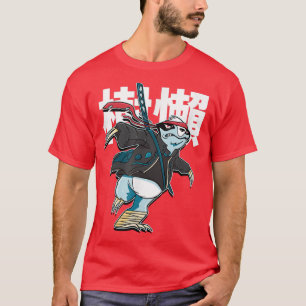 Camiseta Samurai Sloth Cartoon Engraçado (2)