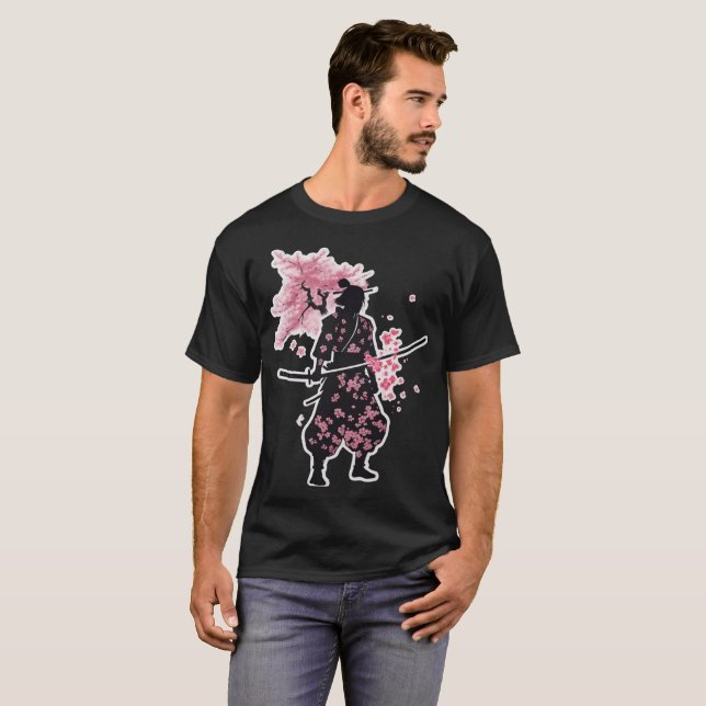 Camiseta Samurai Smoke Blossoms T-shirt (Frente Completa)