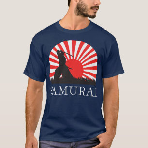 Camiseta Samurai Sun, guerreiro antigo japonês Retro Bushid
