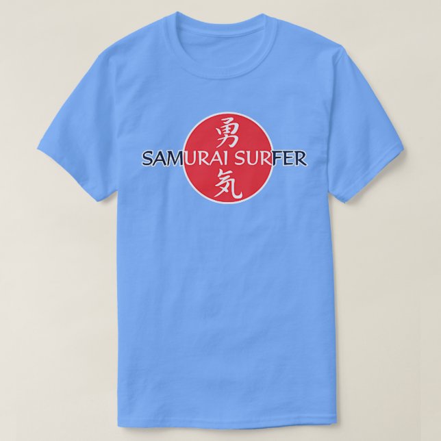 Camiseta Samurai Surfer Pipeline Hawaii Shark (2) (Frente do Design)