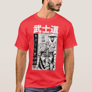 Camiseta Samurai Sword Fighter Japonês Artes Marciais Japão