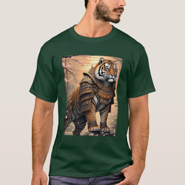 Camiseta Samurai Tiger 🐯 ⚔️ | Warrior Jungle Vibe (Frente)