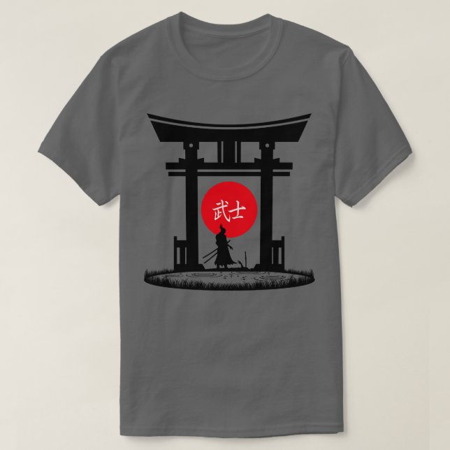 Camiseta Samurai Torii Gate Aestético Japan Vibes (Frente do Design)